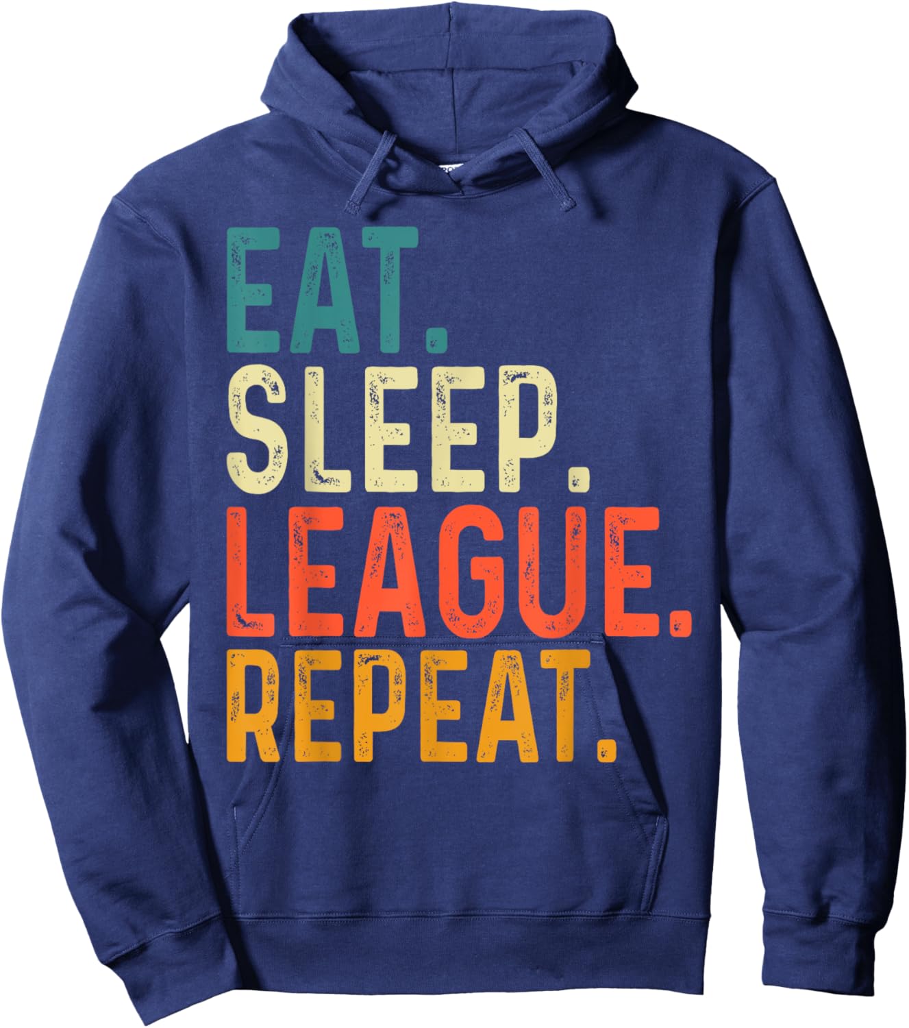 Eat Sleep League Repeat Sports Game Gaming Hoodie - Hoodie | Navy