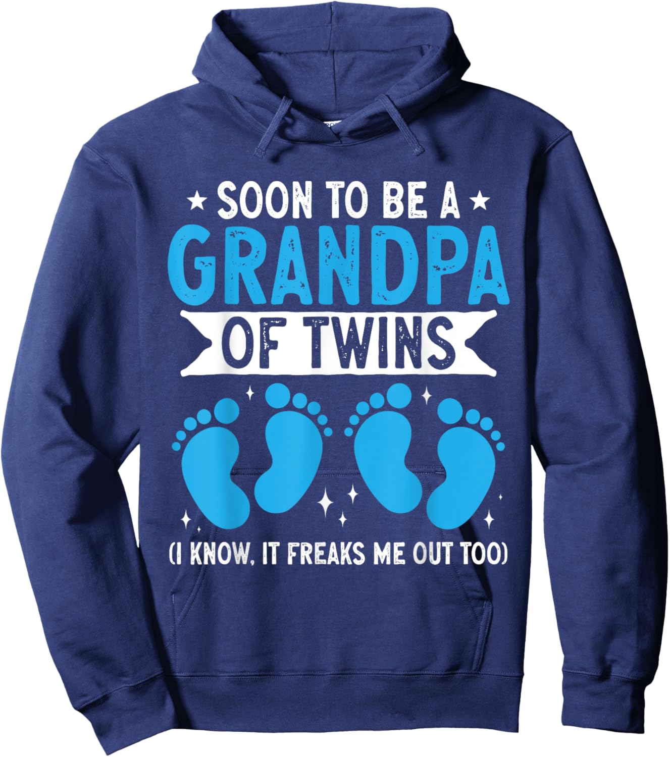 Twin Grandpa Soon To Be A Grandpa Of Twins Hoodie - Hoodie | Navy