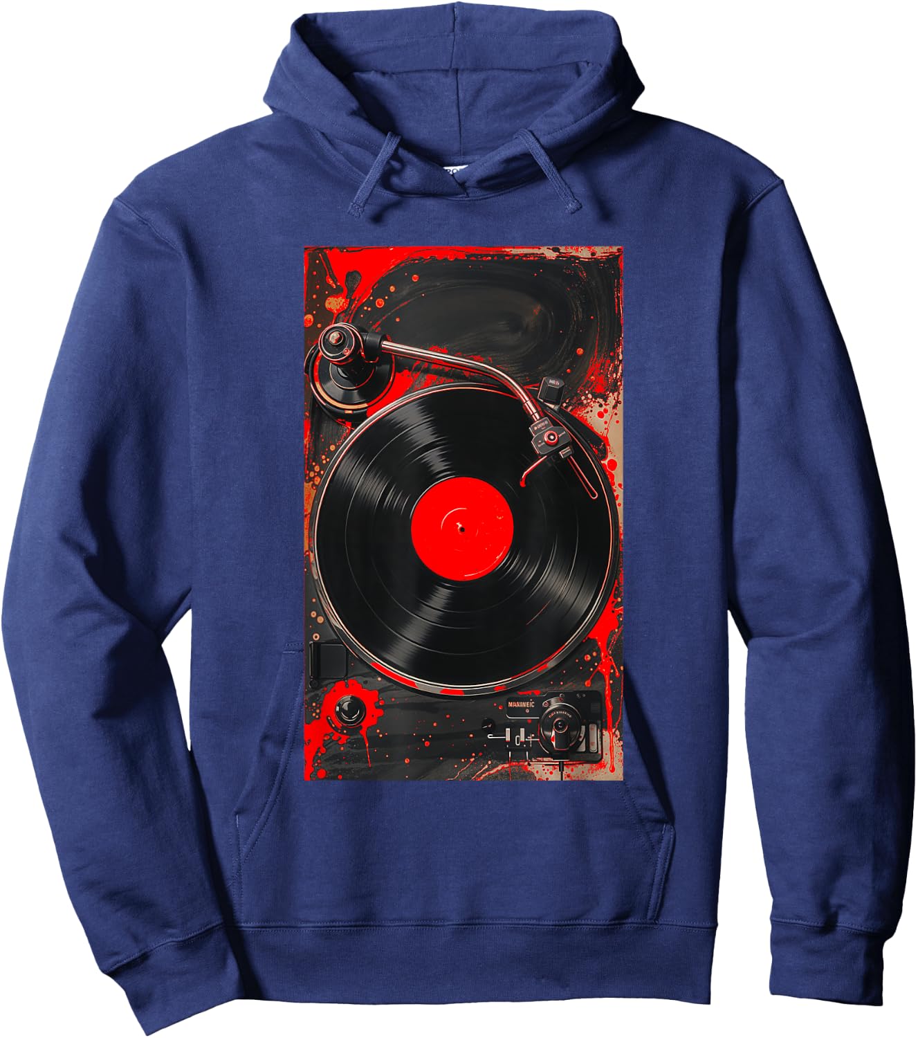Red For The Record Red Graphic Hoodie - Hoodie | Navy