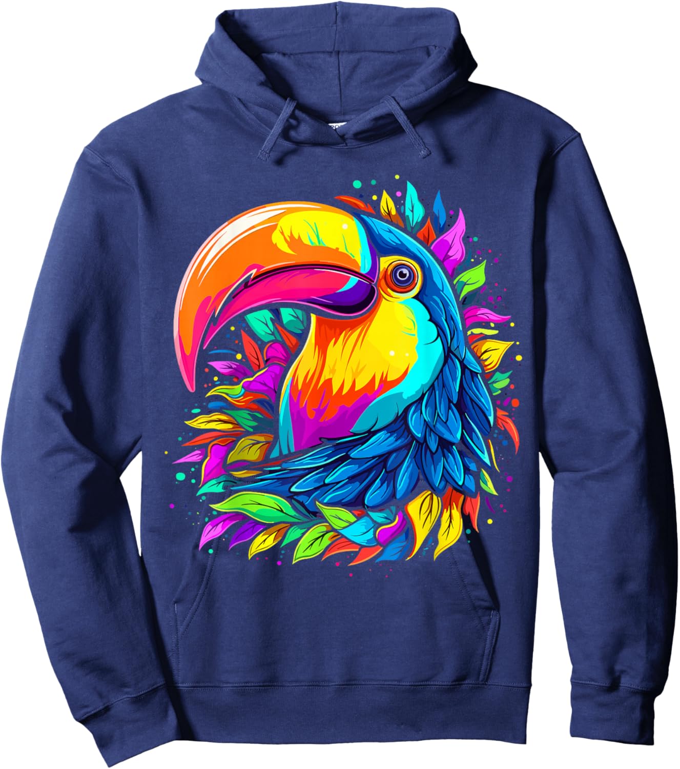 Colorful Toucan Hoodie - Hoodie | Navy
