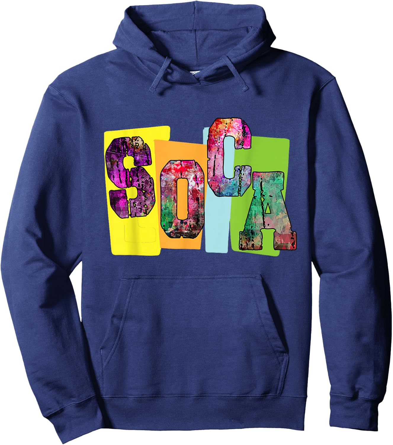 Jouvert Inspired Soca Apparel/ Carnival Top Hoodie - Hoodie | Navy