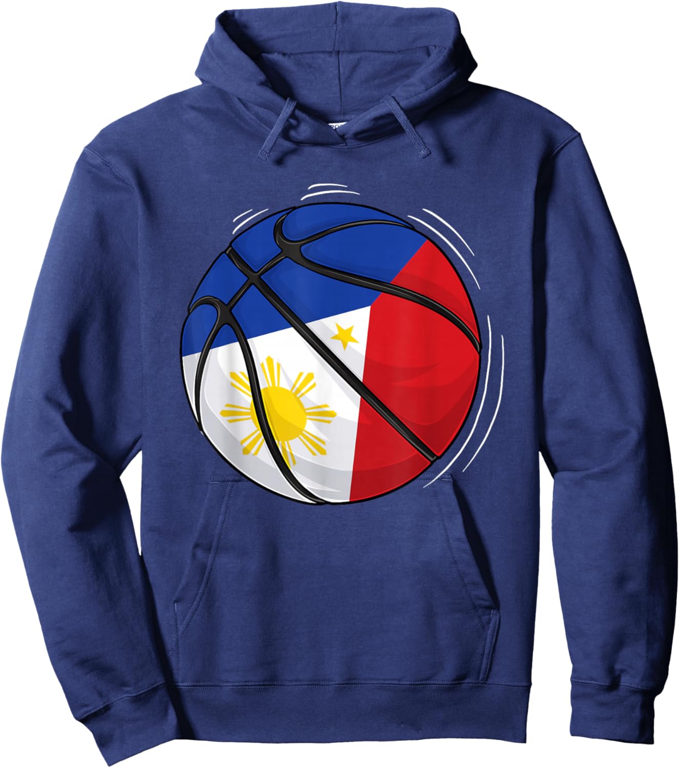 Basketball Ball With The Flag Of Philippines Hoodie - Hoodie | Navy