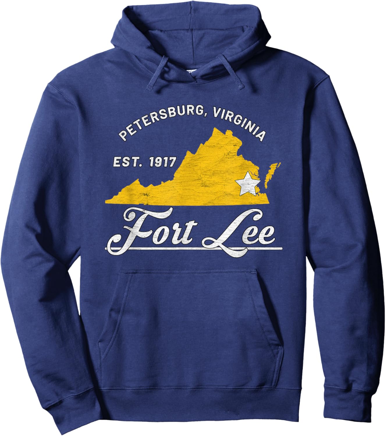 Fort Lee Petersburg Virginia Va Souvenir Gifts Hoodie - Hoodie | Navy