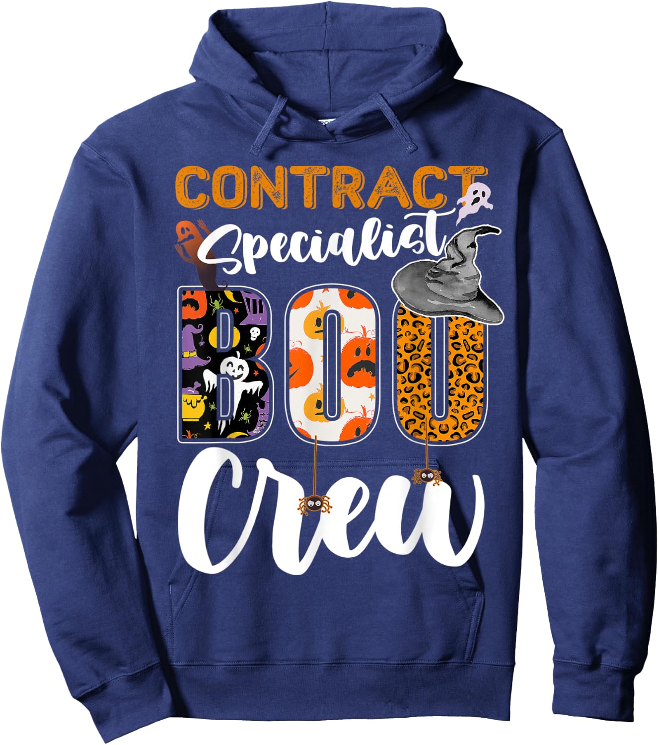 Contract Specialist Boo Crew Halloween Matching Hoodie - Hoodie | Navy