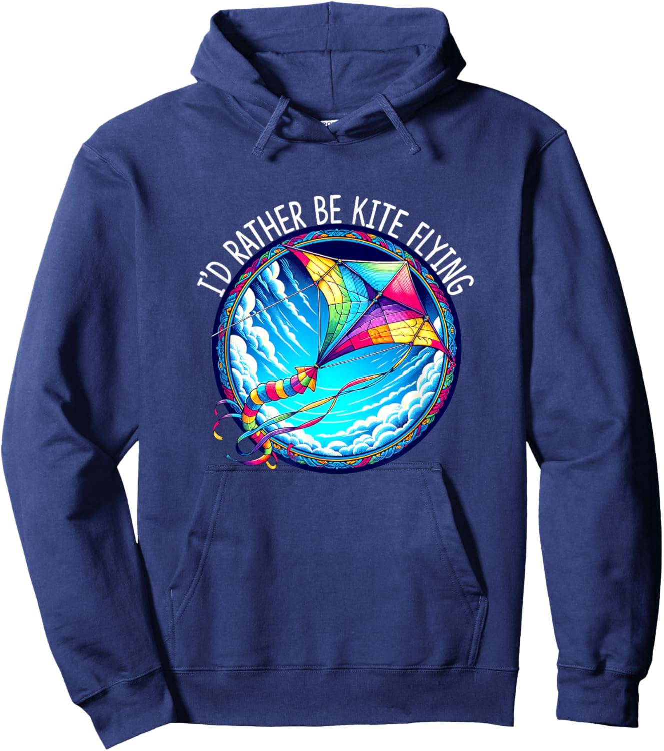I'd Rather Be Kite Flying Hoodie - Hoodie | Navy