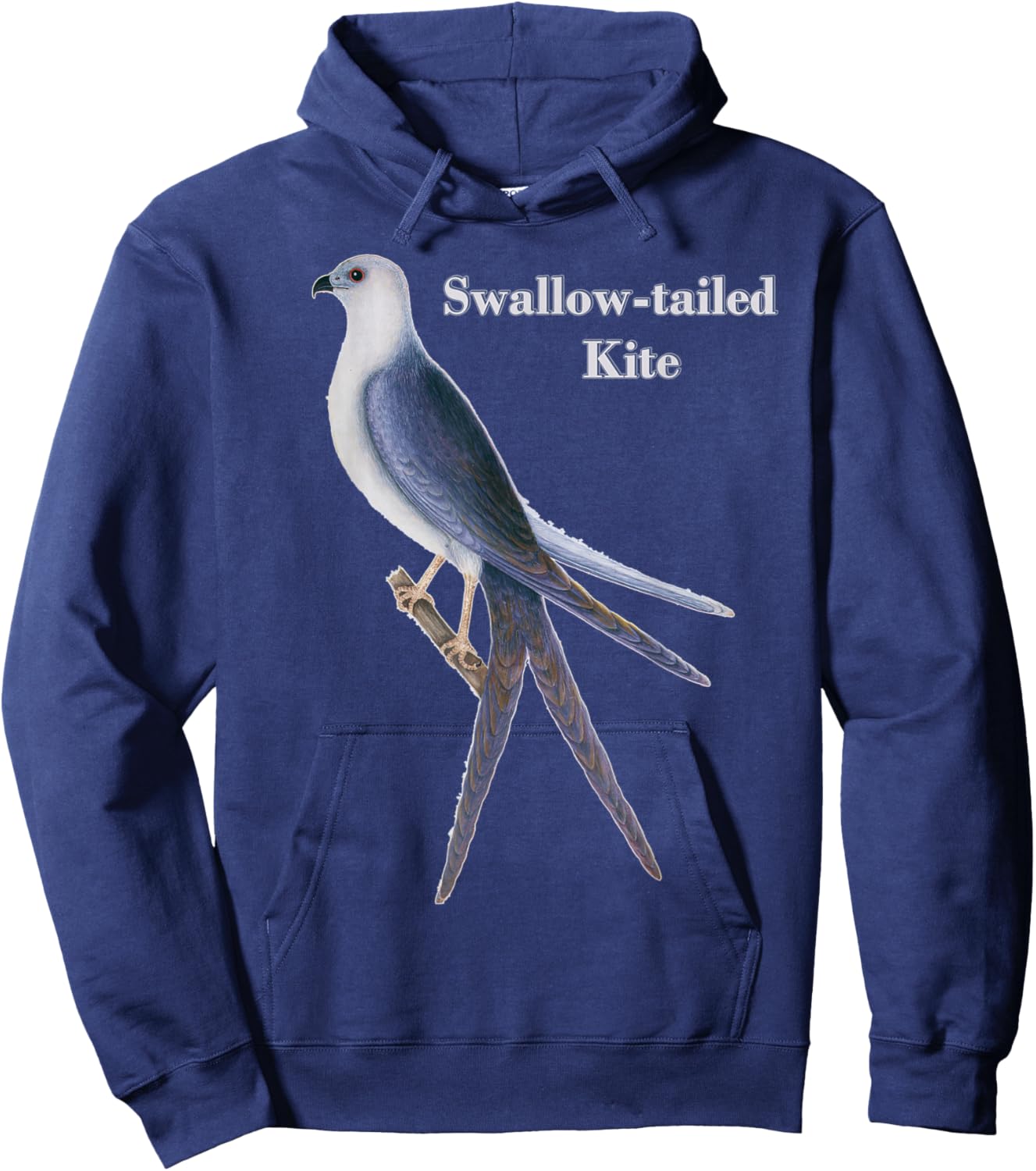Swallow-tailed Kite Bird Drawing Hoodie - Hoodie | Navy