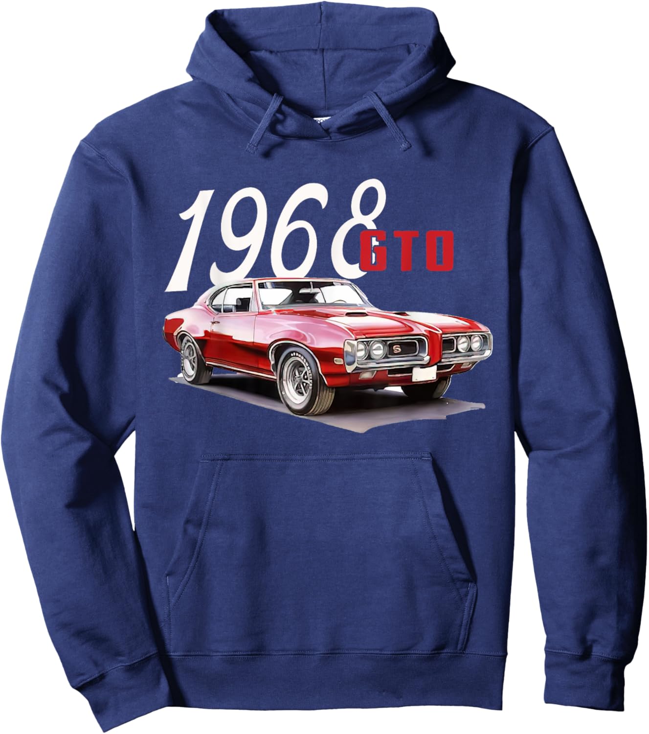 1968 68 GTO Classic Car Old School Muscle Car Hoodie - Hoodie | Navy