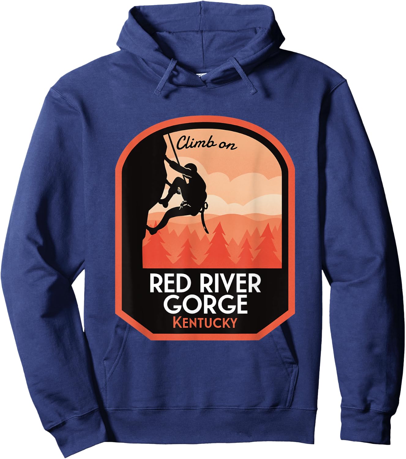 Red River Gorge Kentucky Rock Climbing Hoodie - Hoodie | Navy