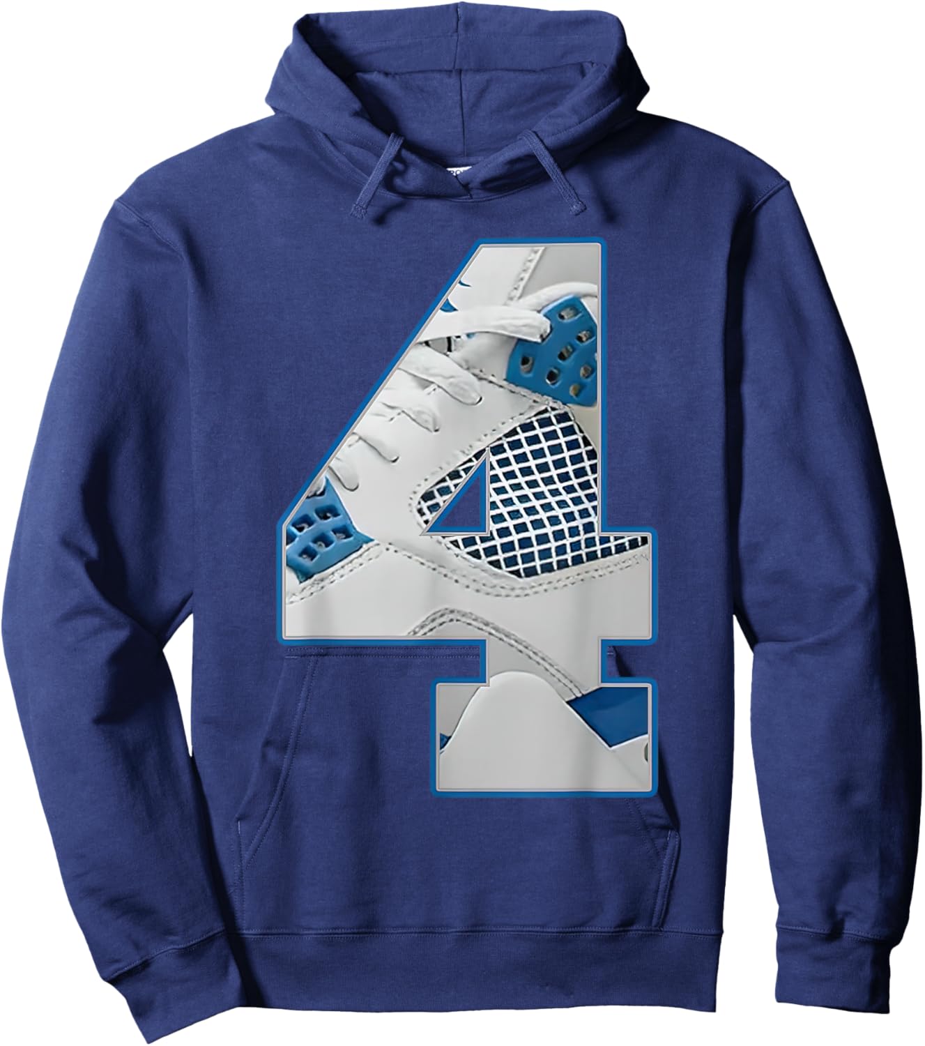 Number 4 Military Blue 4s Matching Women Hoodie - Hoodie | Navy
