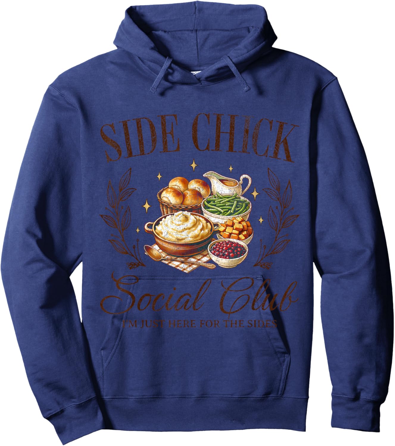 Side Chick Social Club Thanksgiving Hoodie - Hoodie | Navy