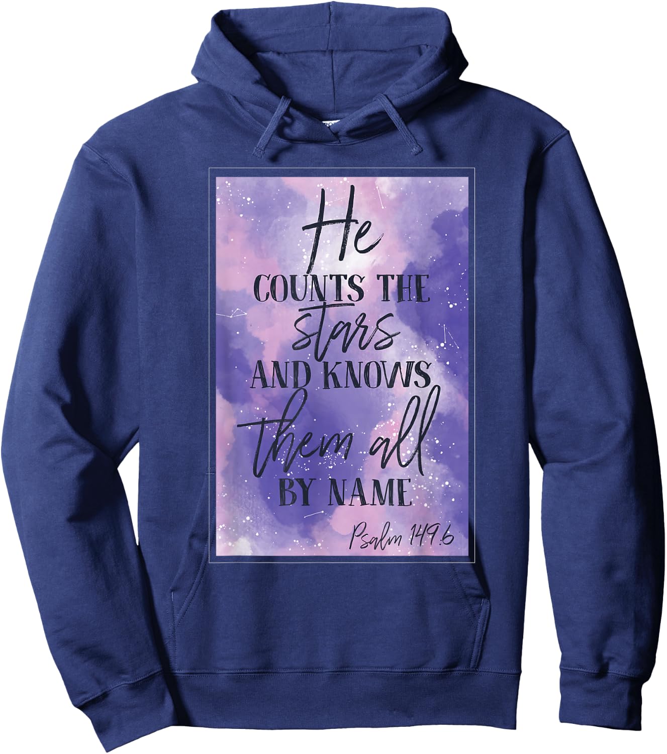He counts the stars and knows them all by name Hoodie - Hoodie | Navy