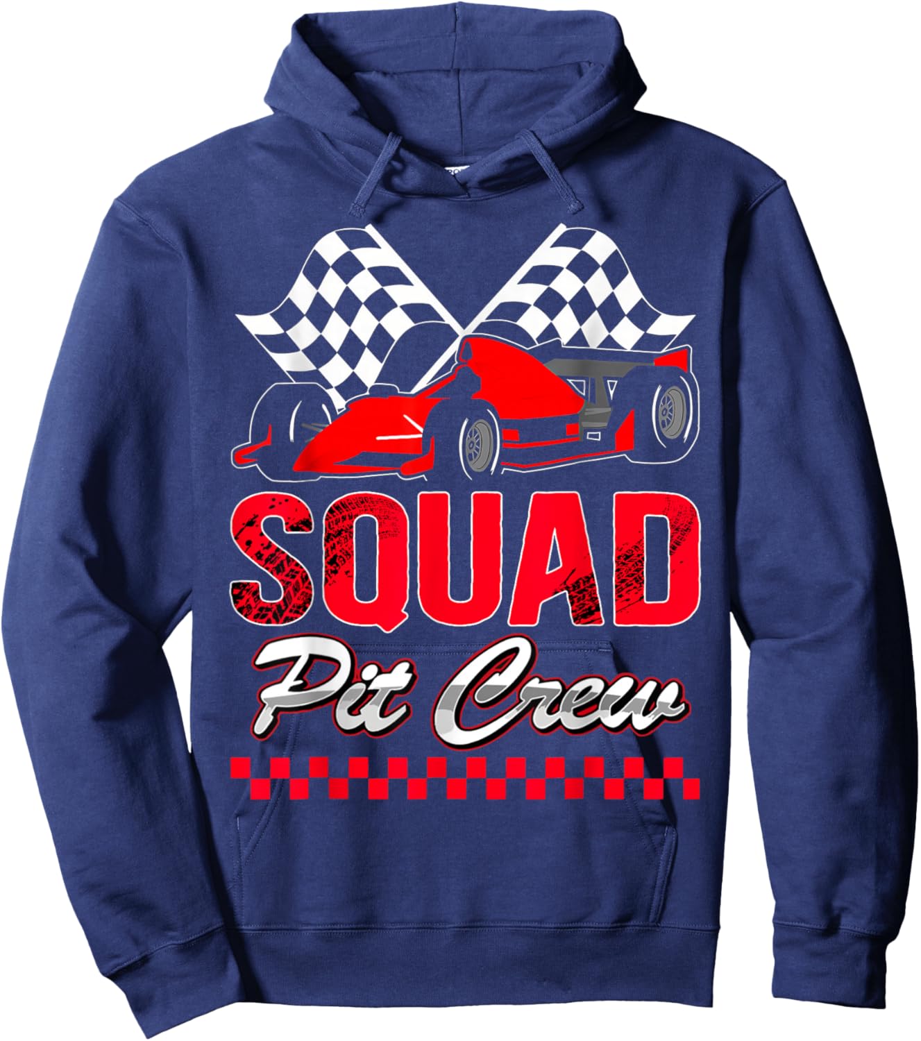 Pit Crew Squad Race Car Birthday Boy Racing Car Hoodie - Hoodie | Navy