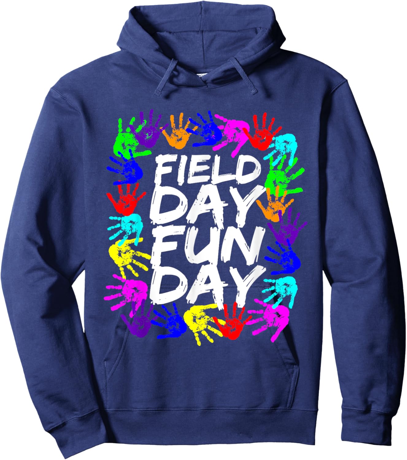 Cute Field Day Teacher Hoodie - Hoodie | Navy