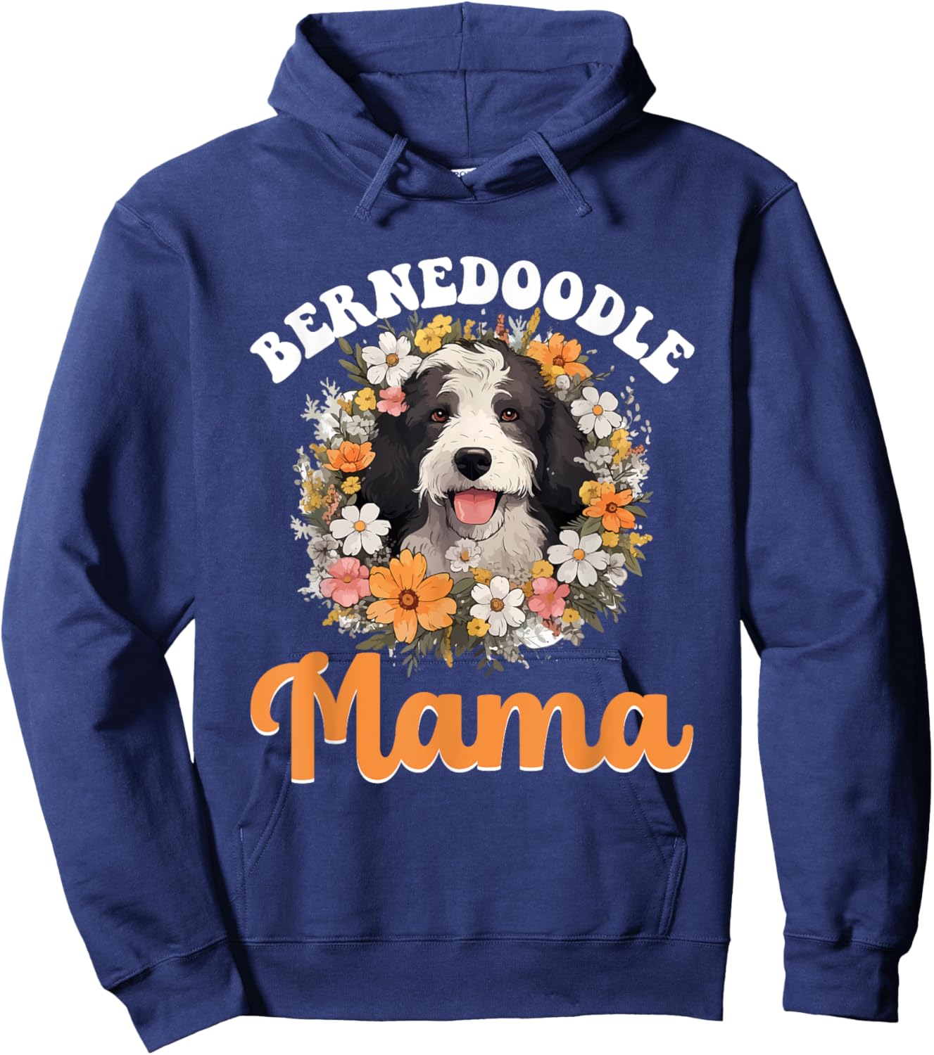 Bernedoodle Dog Breed Pet Bernedoodle Mama Hoodie - Hoodie | Navy