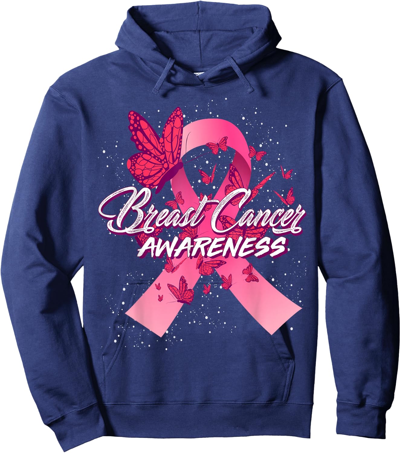 Breast Cancer Awareness Hoodie - Hoodie | Navy