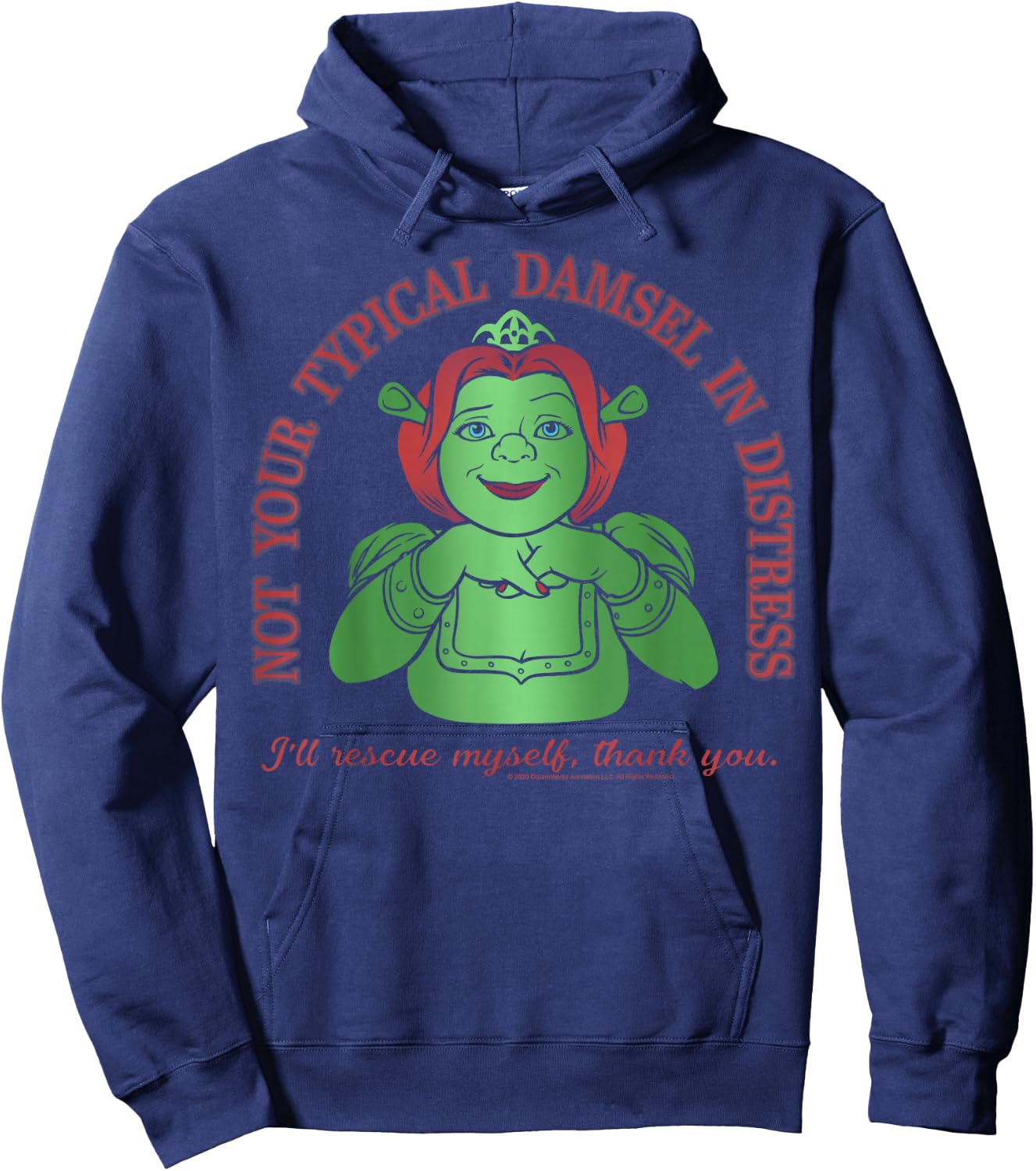Shrek Fiona Not Your Typical Damsel in Distress Hoodie - Hoodie | Navy