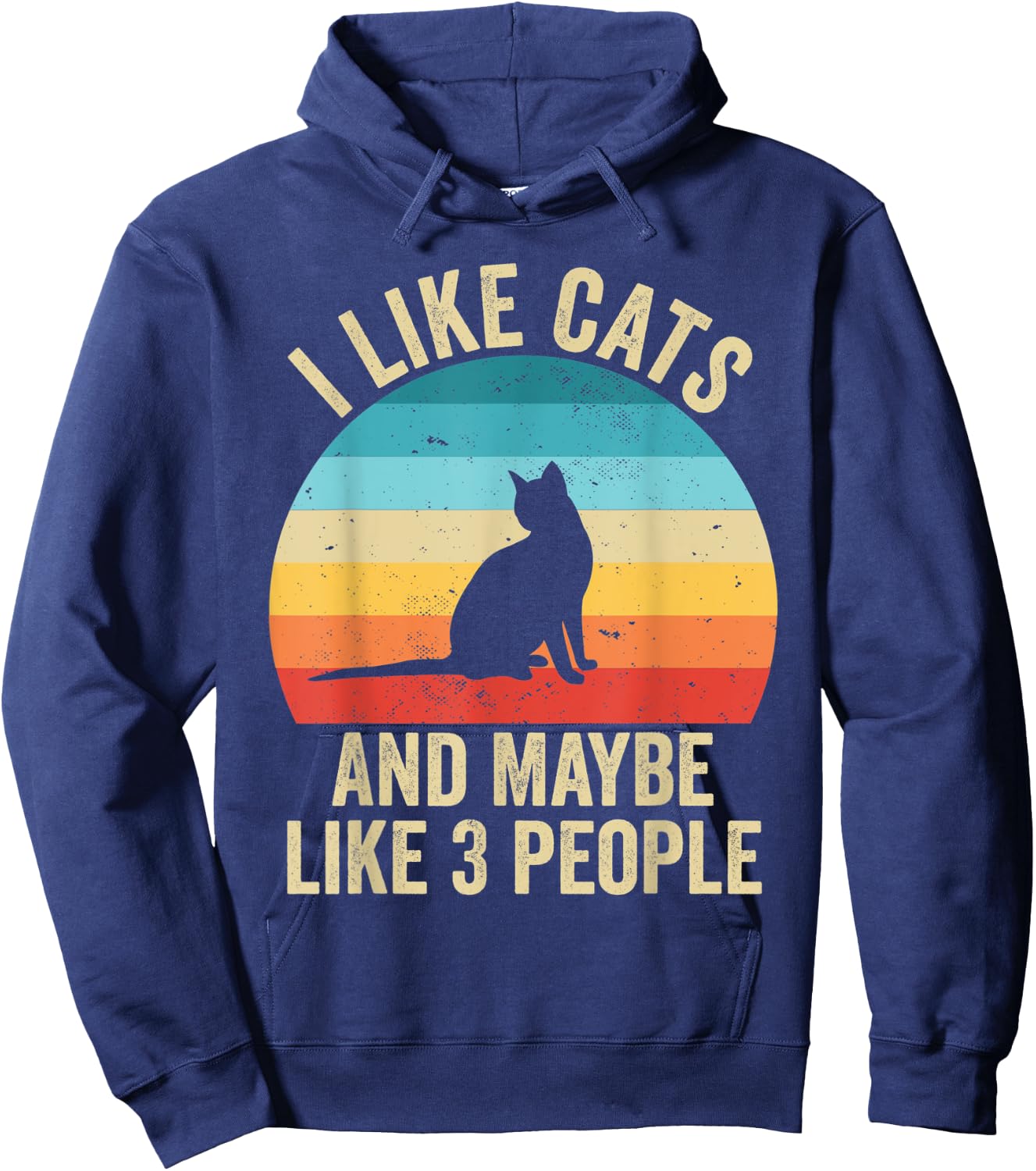 I Like Cats And Maybe Like 3 People Hoodie - Hoodie | Navy