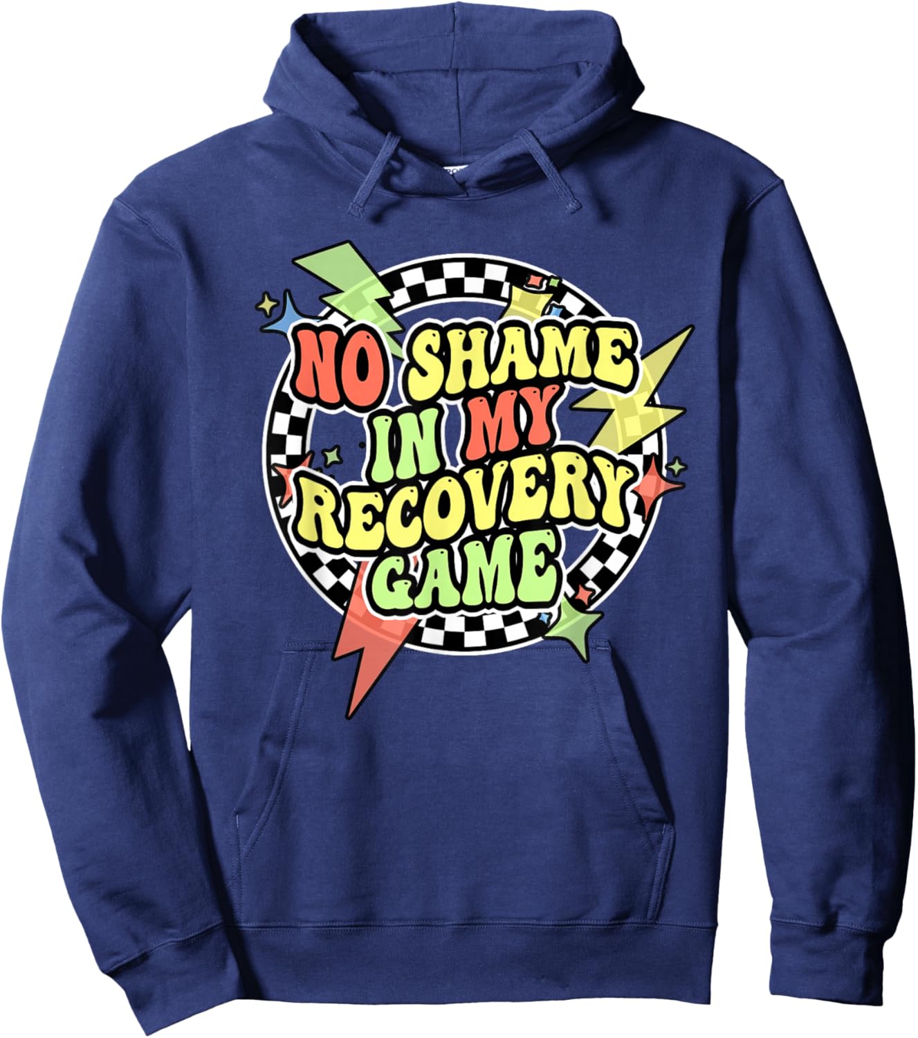 Retro No Shame In My Recovery Game Shirt Men Hoodie - Hoodie | Navy