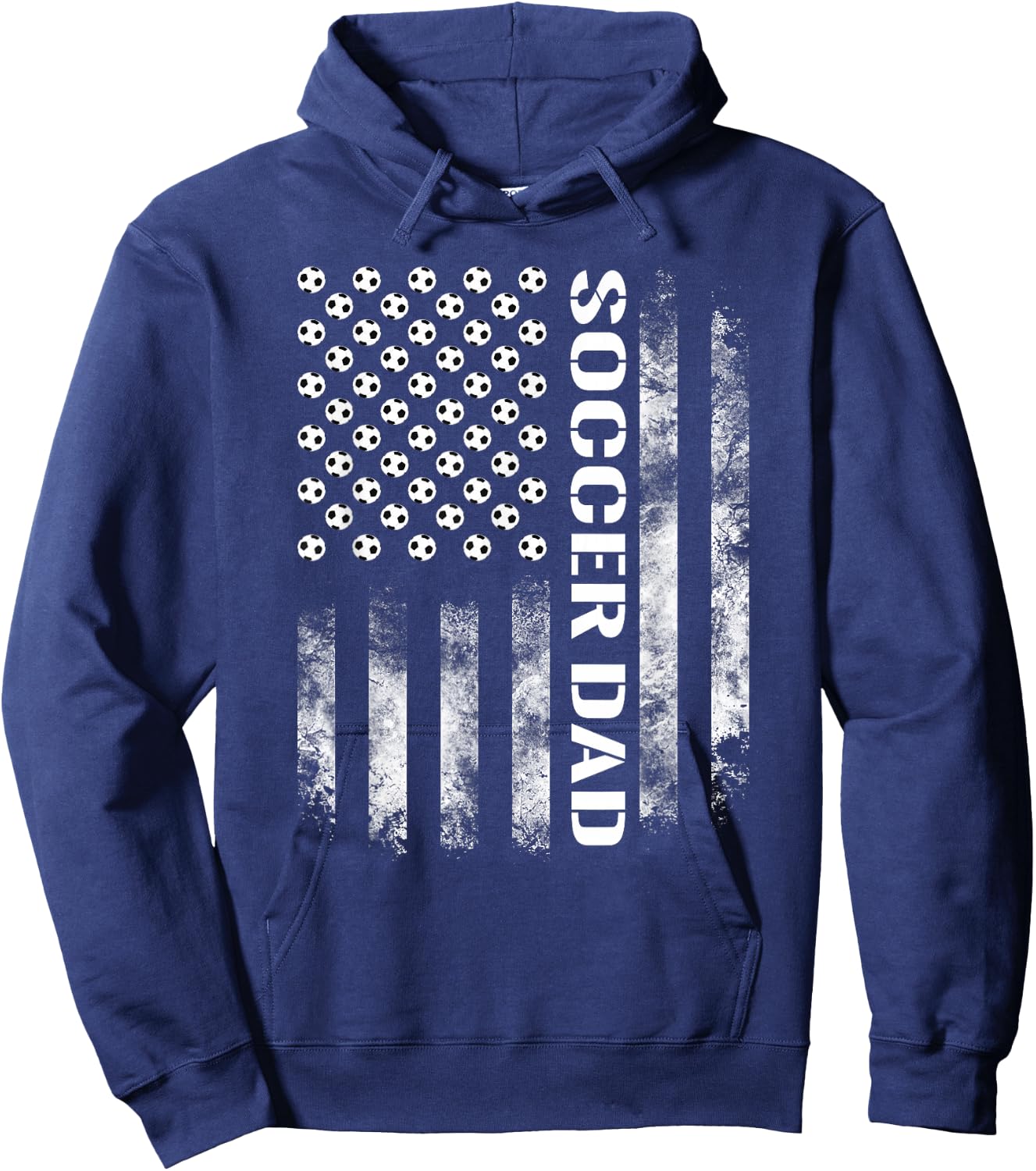 Soccer Dad Funny USA Flag Hoodie - Hoodie | Navy