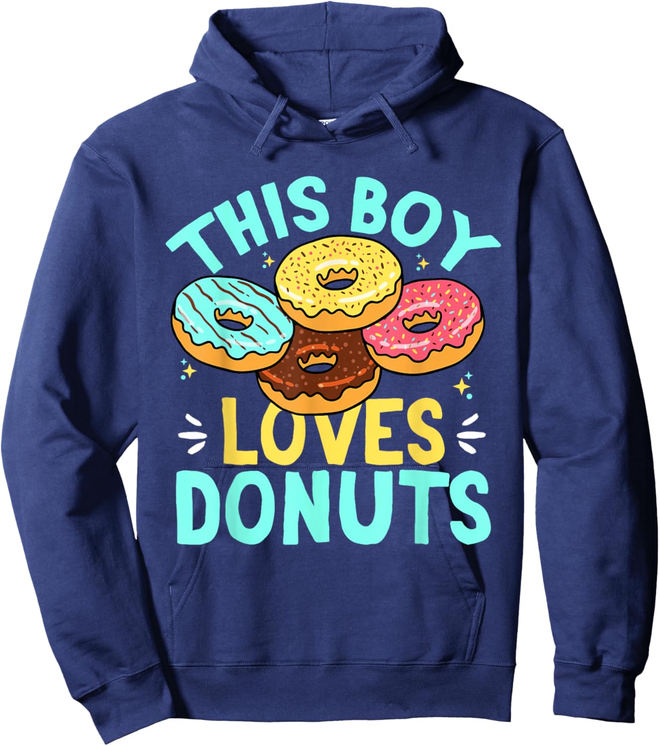 Donut Sweet Food - This Boy Loves Donuts Hoodie - Hoodie | Navy