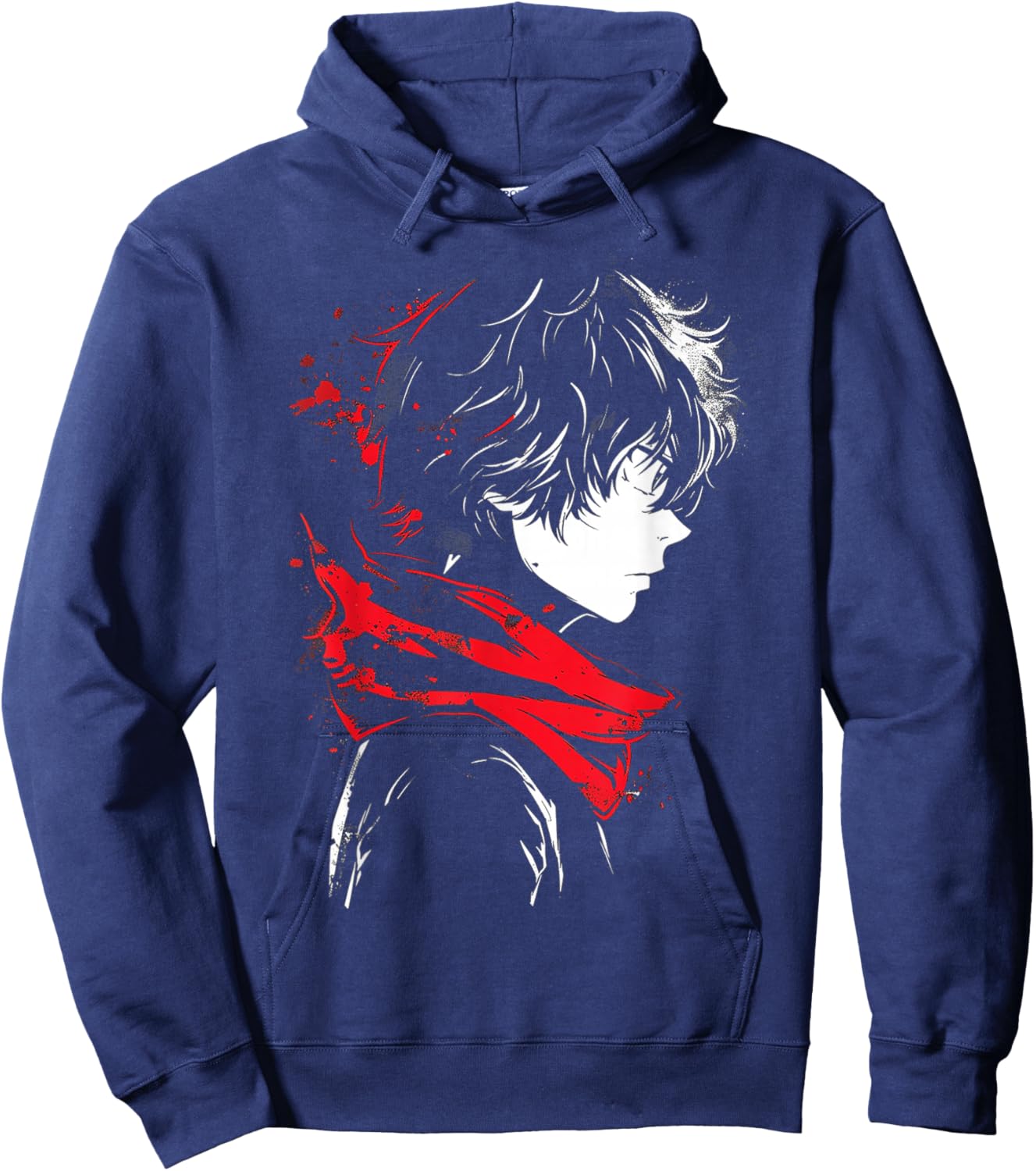 Anime Manga Graphic Art Anime Hoodie - Hoodie | Navy