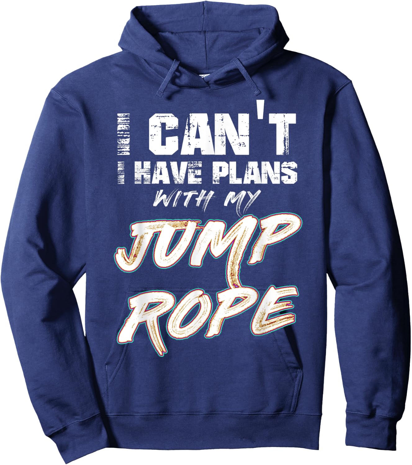 Weighted Jump Rope Double Dutch Workout Boxing Hoodie - Hoodie | Navy
