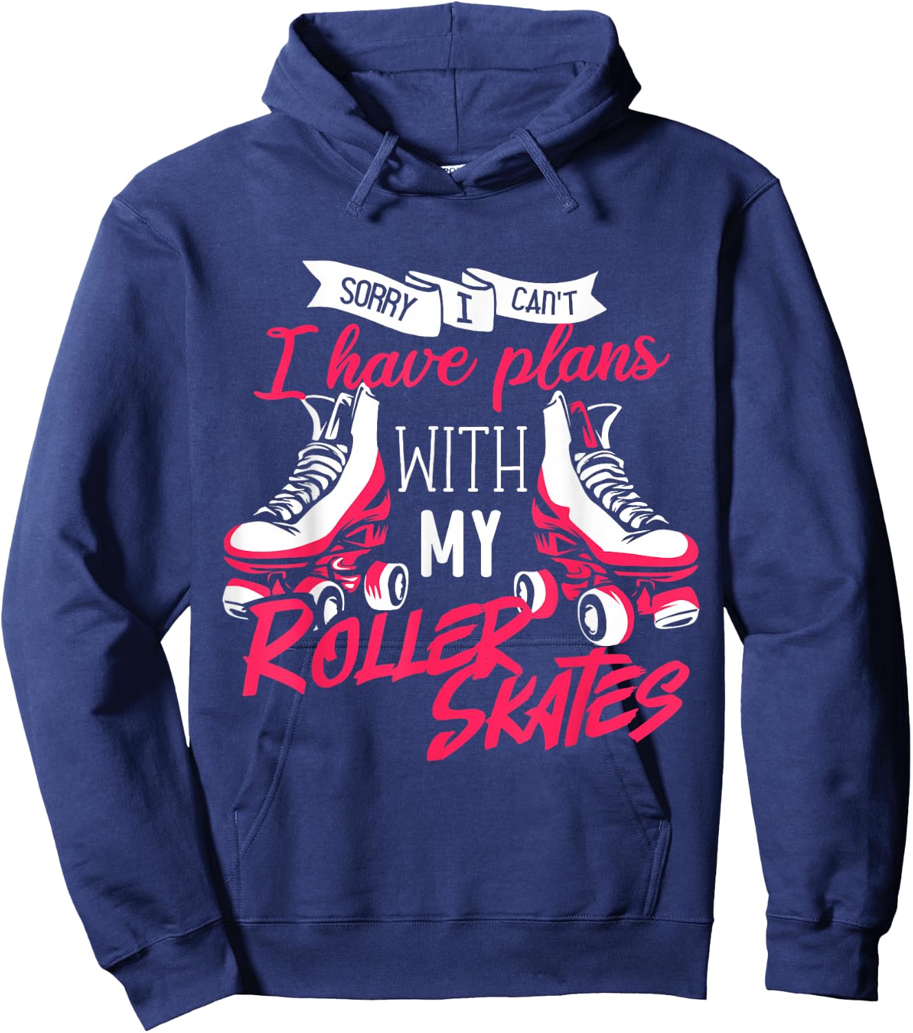 Skater Rollerblades Roller Skating Girl Design Hoodie - Hoodie | Navy