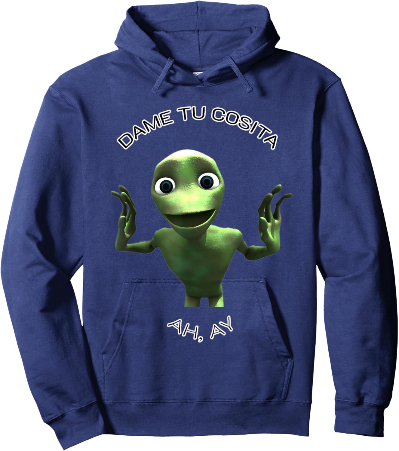 Dame Tu Cosita Dancing Green Alien Hoodie - Hoodie | Navy