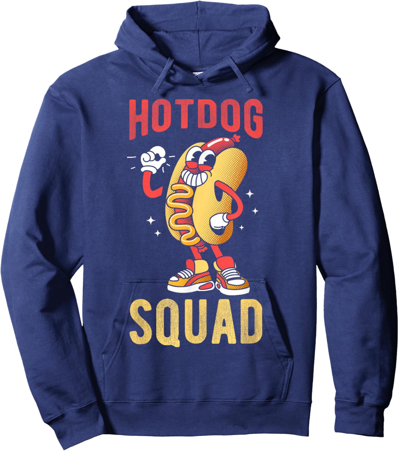 HOTDOG SQUAD Funny Hot Dog Hoodie - Hoodie | Navy