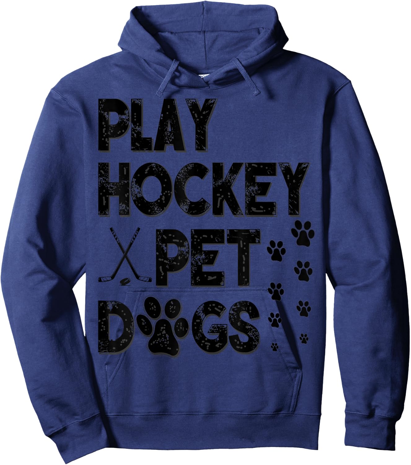 Play Hockey Pet Dogs Hoodie - Hoodie | Navy
