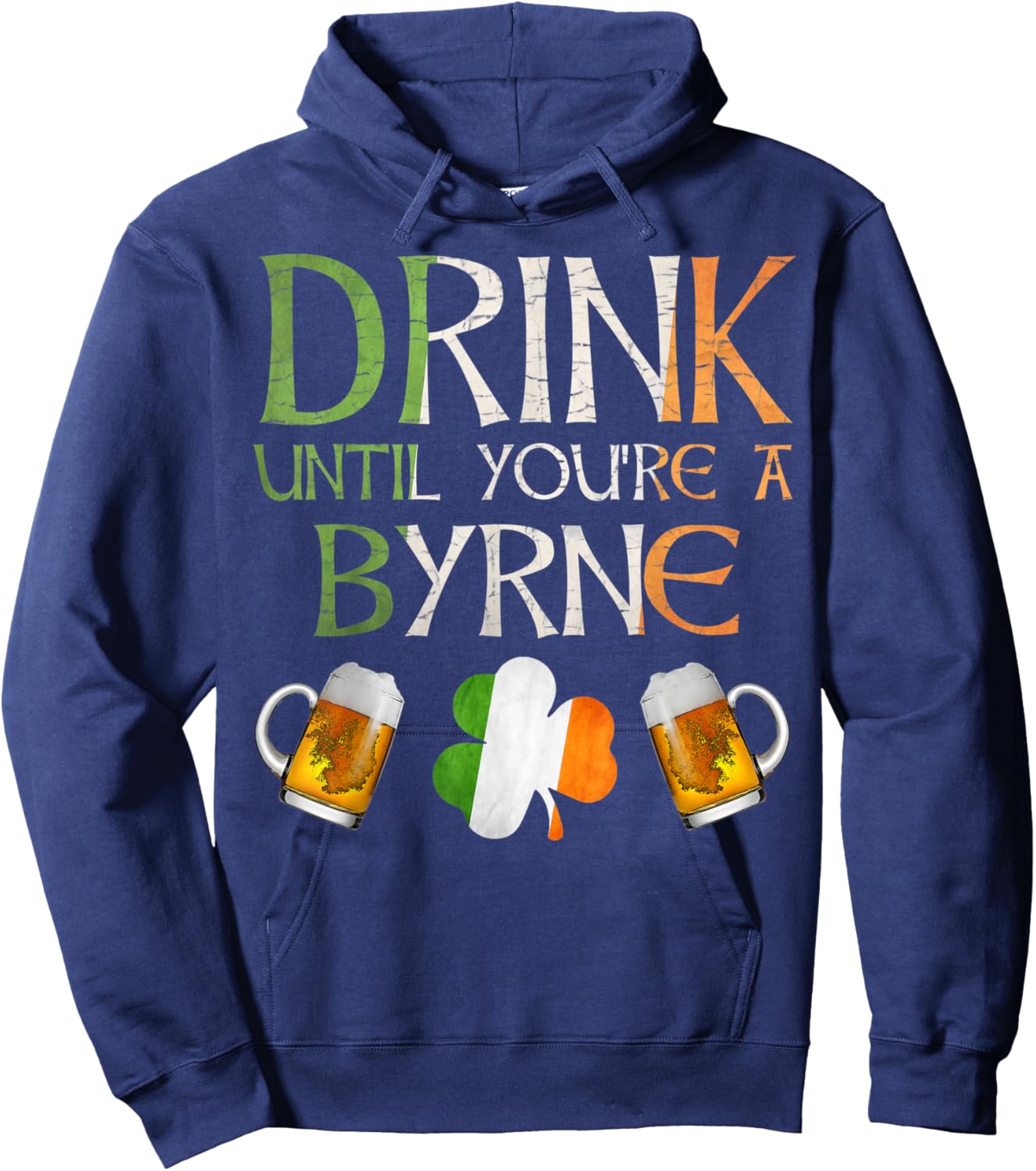 Byrne Family Name Gift Proud Irish From Ireland Hoodie - Hoodie | Navy