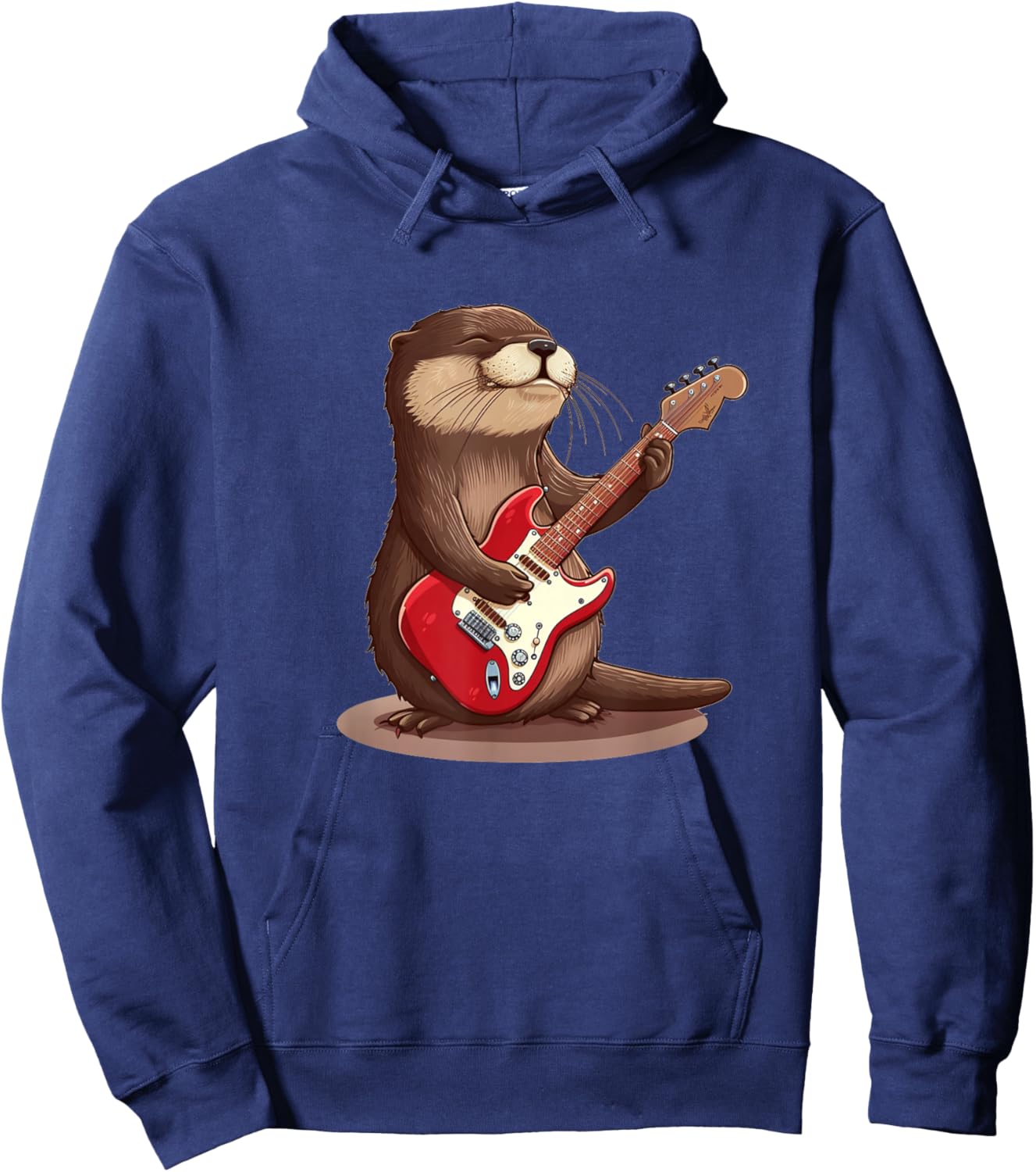 Cute Otter enjoy Guitar playing Costume Hoodie - Hoodie | Navy