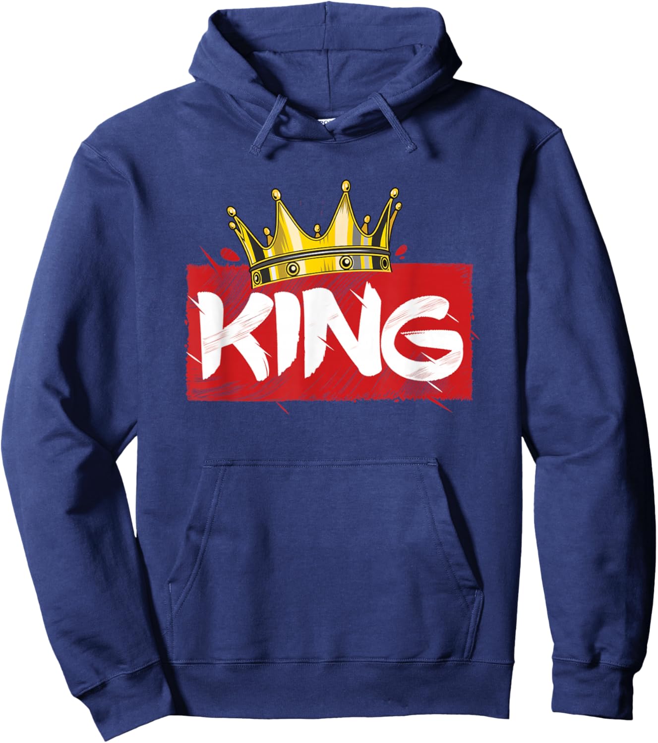 Crown with writing KING Hoodie - Hoodie | Navy