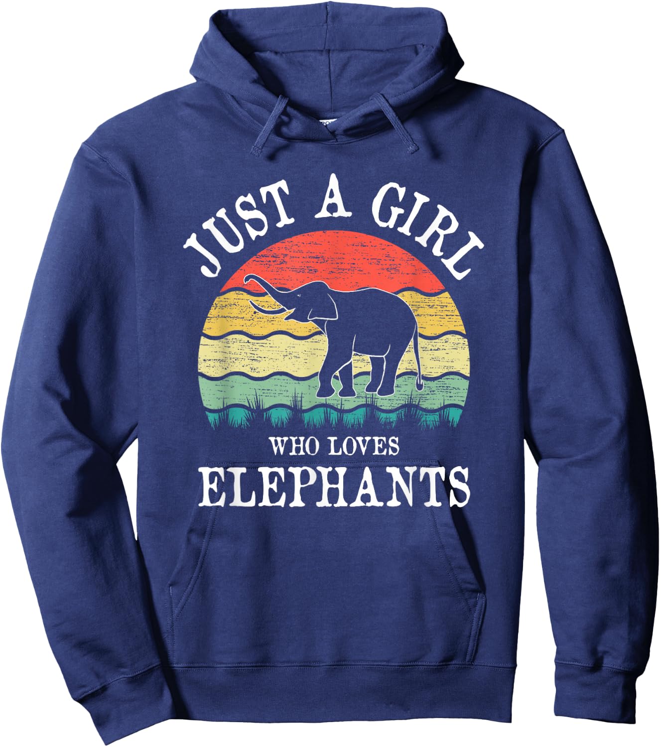 Just A Girl Who Loves Elephants Hoodie - Hoodie | Navy