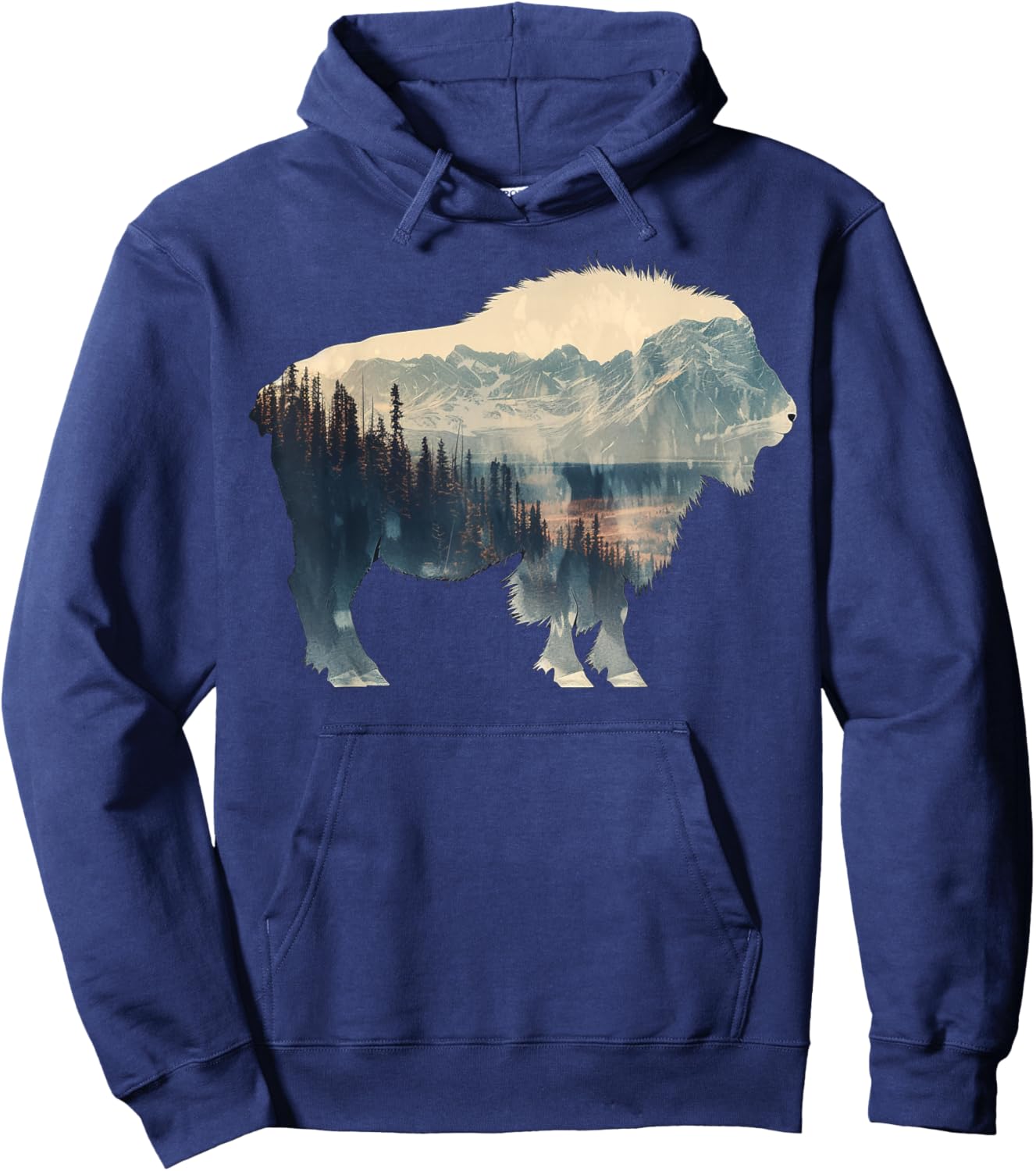 Tundra, arctic regions Muskox Hoodie - Hoodie | Navy
