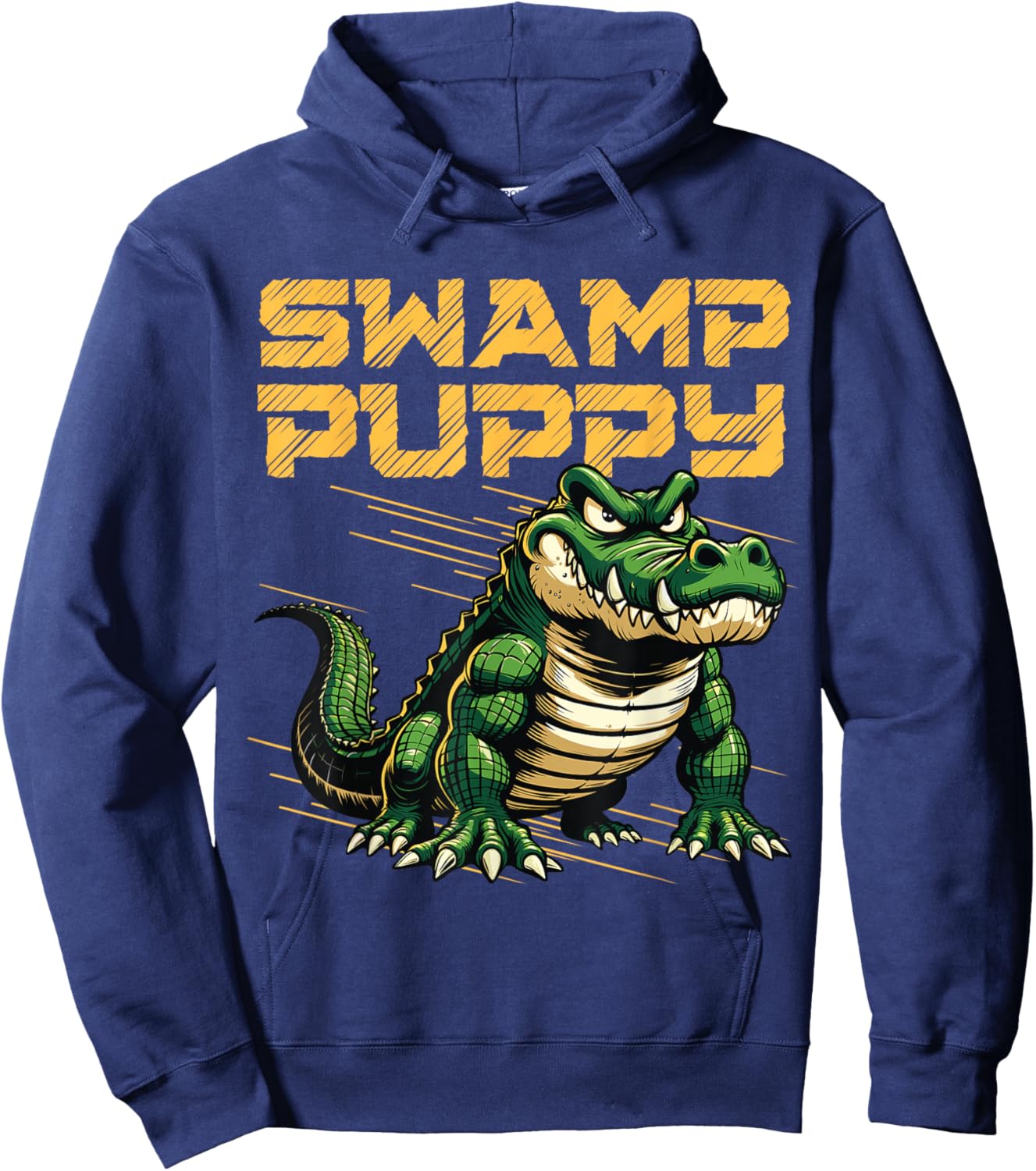 Swamp Puppy, Angry Alligator, Swamp Puppy Hoodie - Hoodie | Navy