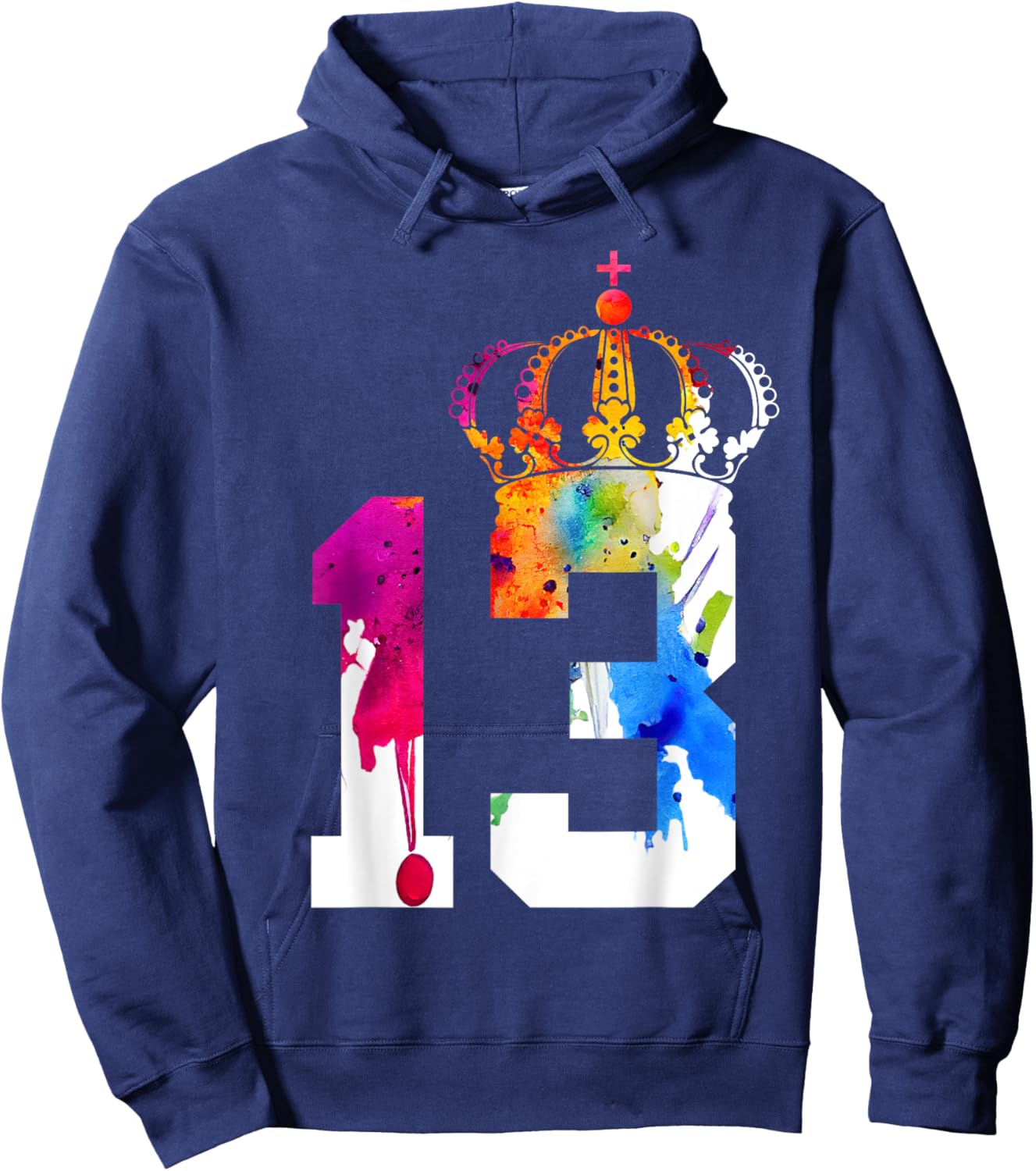 Queen 13 Years King 13th Birthday Hoodie - Hoodie | Navy