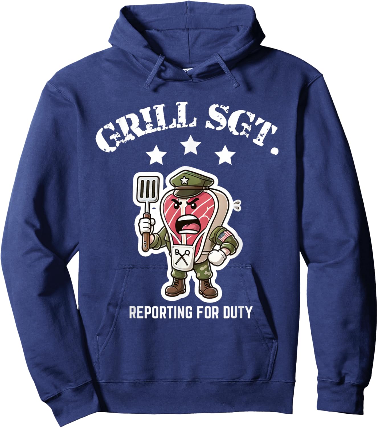 Grill Sgt. Funny BBQ Cookout Hoodie - Hoodie | Navy