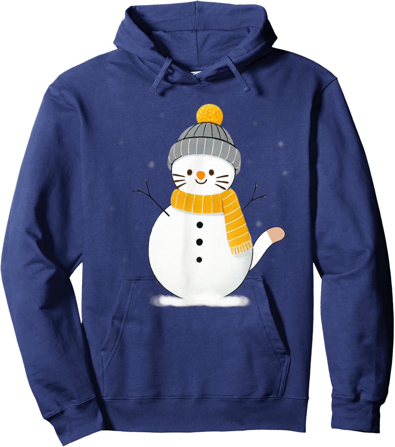 Funny Winter Cat, Cool Snow Cat Hoodie - Hoodie | Navy