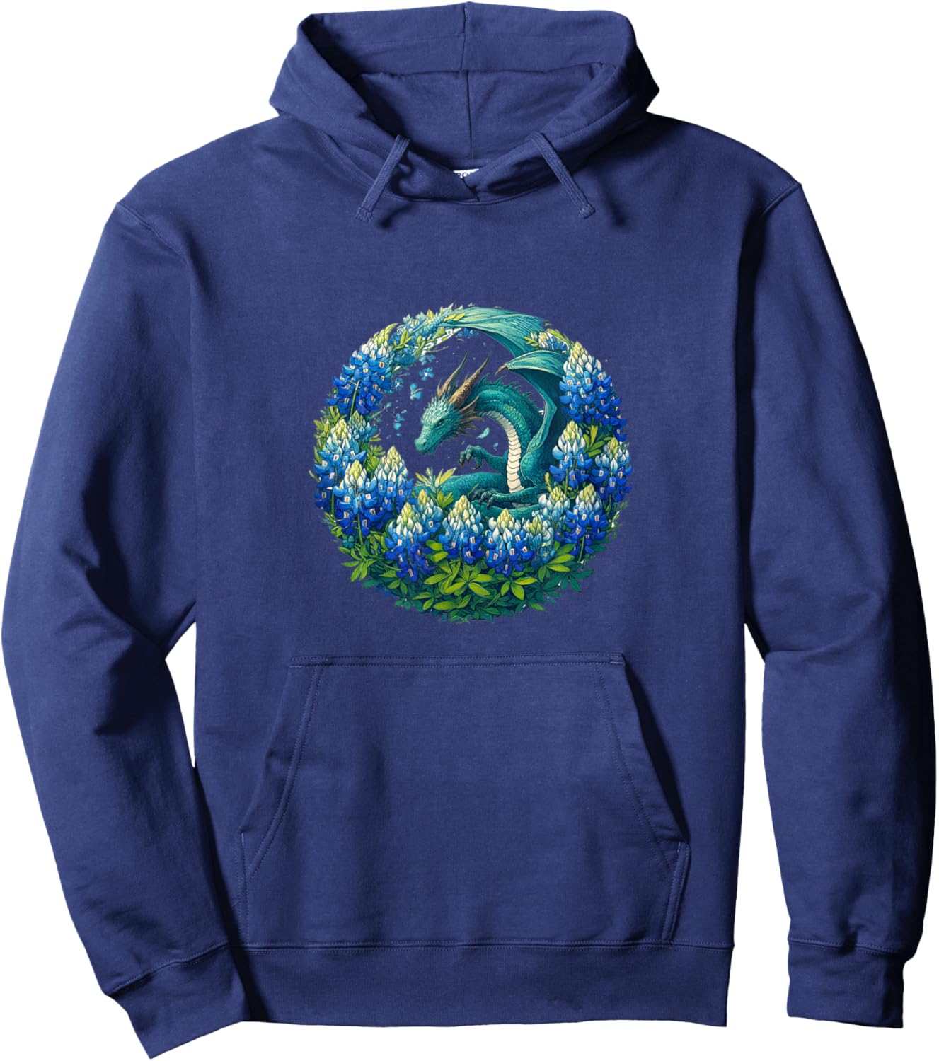 Texas Bluebonnets Dragon Blue Texan Hoodie - Hoodie | Navy