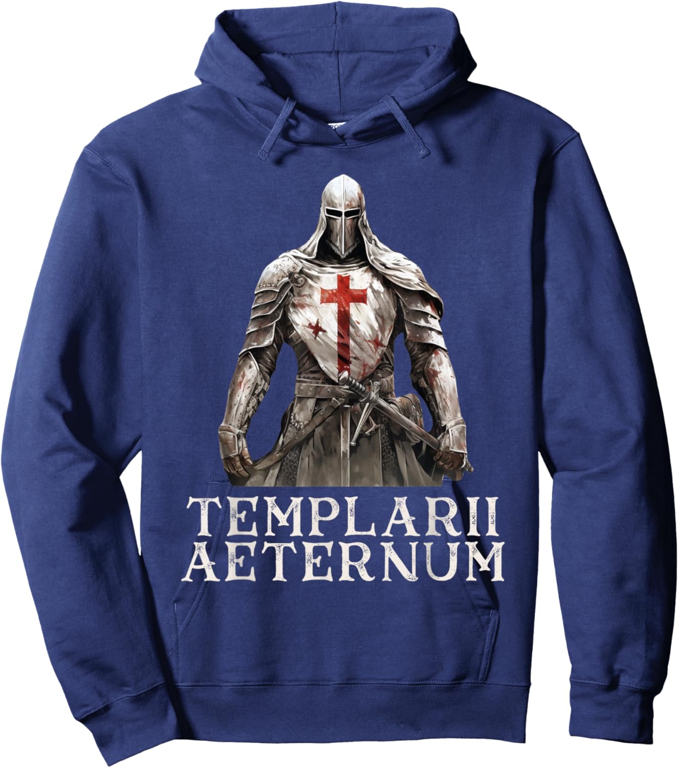 Catholic Knight Templar Crusader Cross Hoodie - Hoodie | Navy