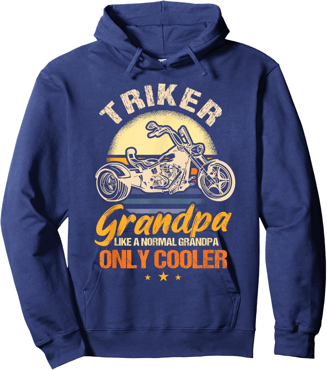 Cool Triker Grandpa Gift Tricycle Grandad Hoodie - Hoodie | Navy