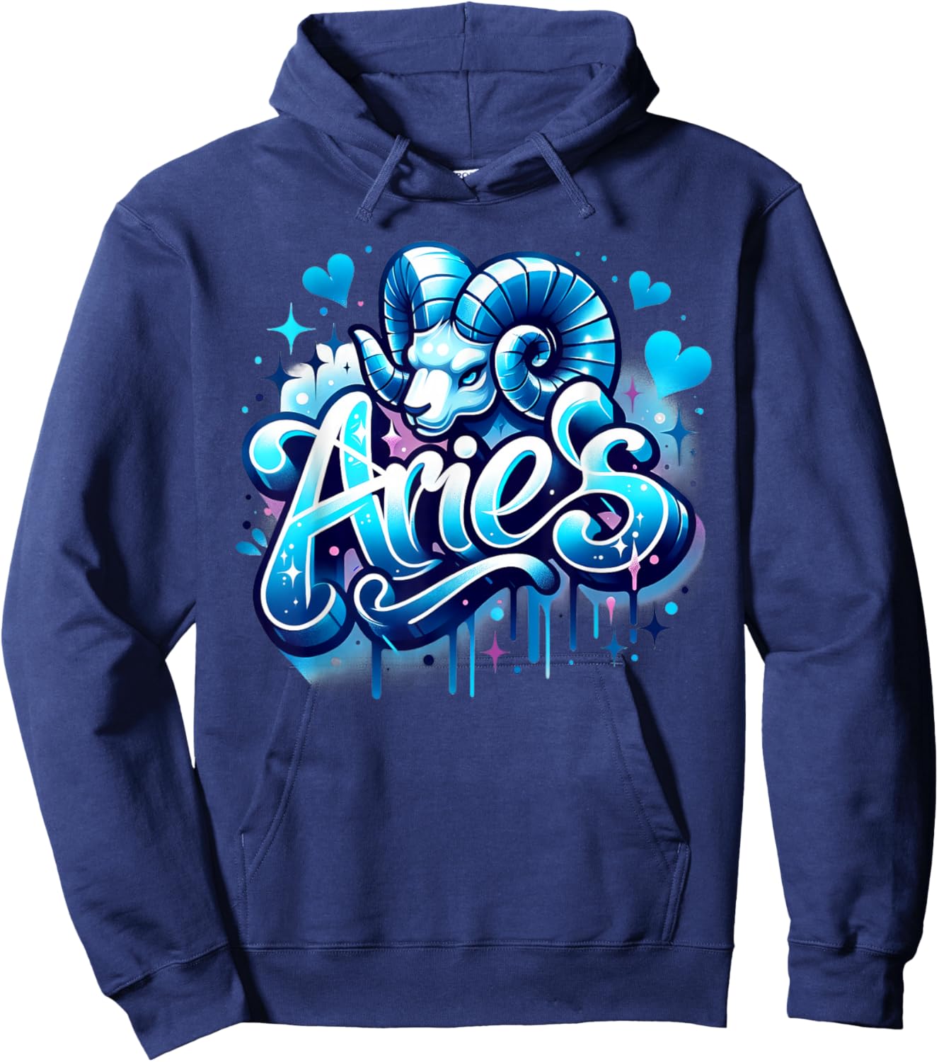 Blue Aries Zodiac Star Sign Hoodie - Hoodie | Navy