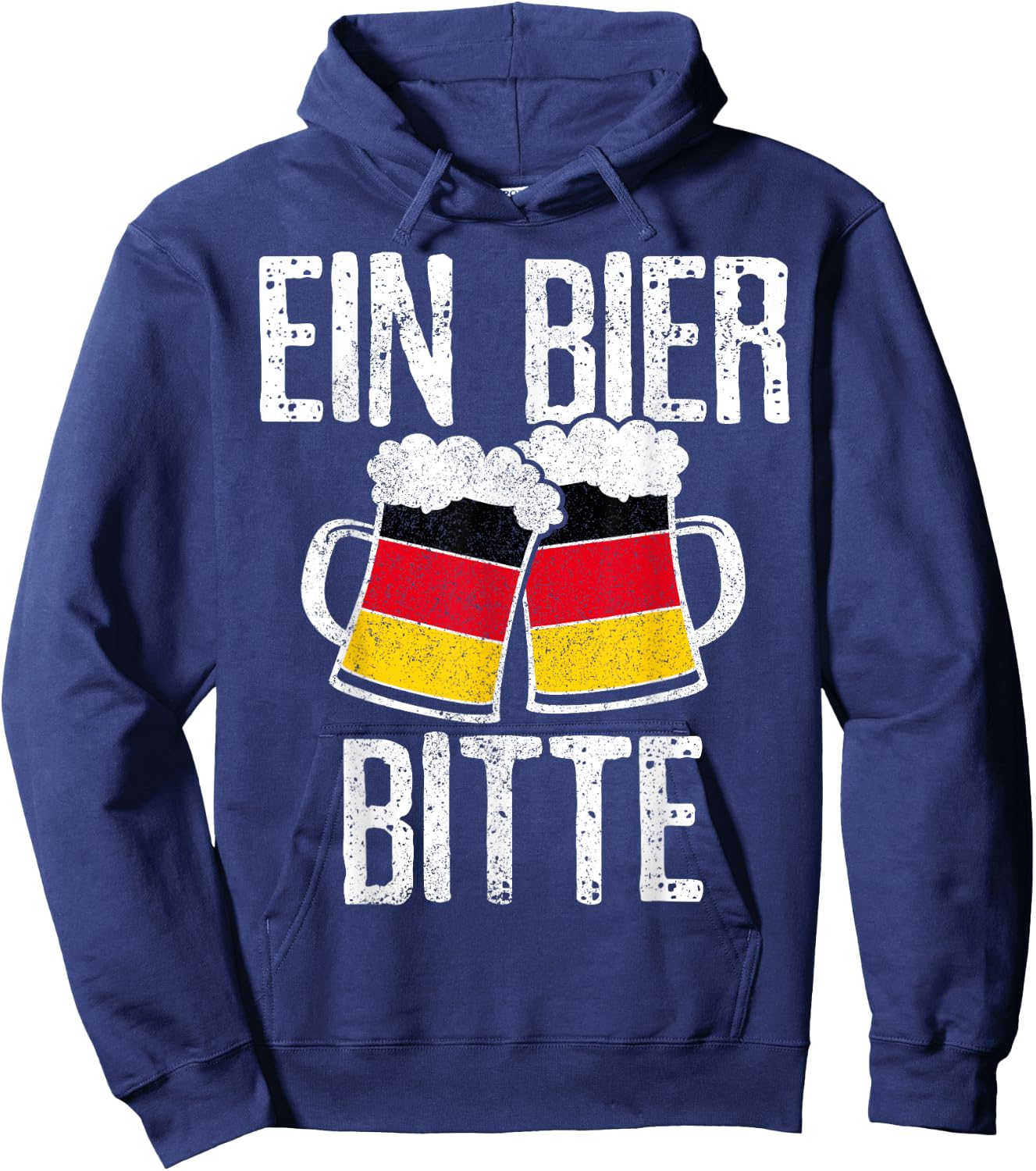 Funny German Ein Bier Bitte Oktoberfest Beer Hoodie - Hoodie | Navy