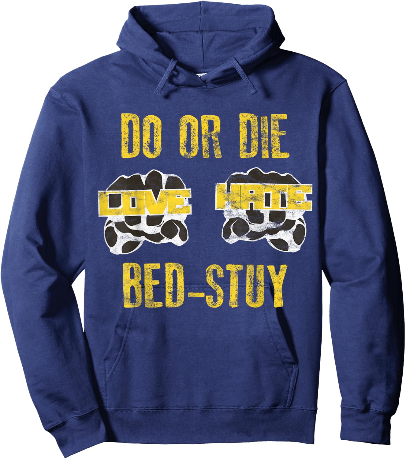 Retro 80s Do or Die Bed Stuy Hip Hop Style Hoodie - Hoodie | Navy