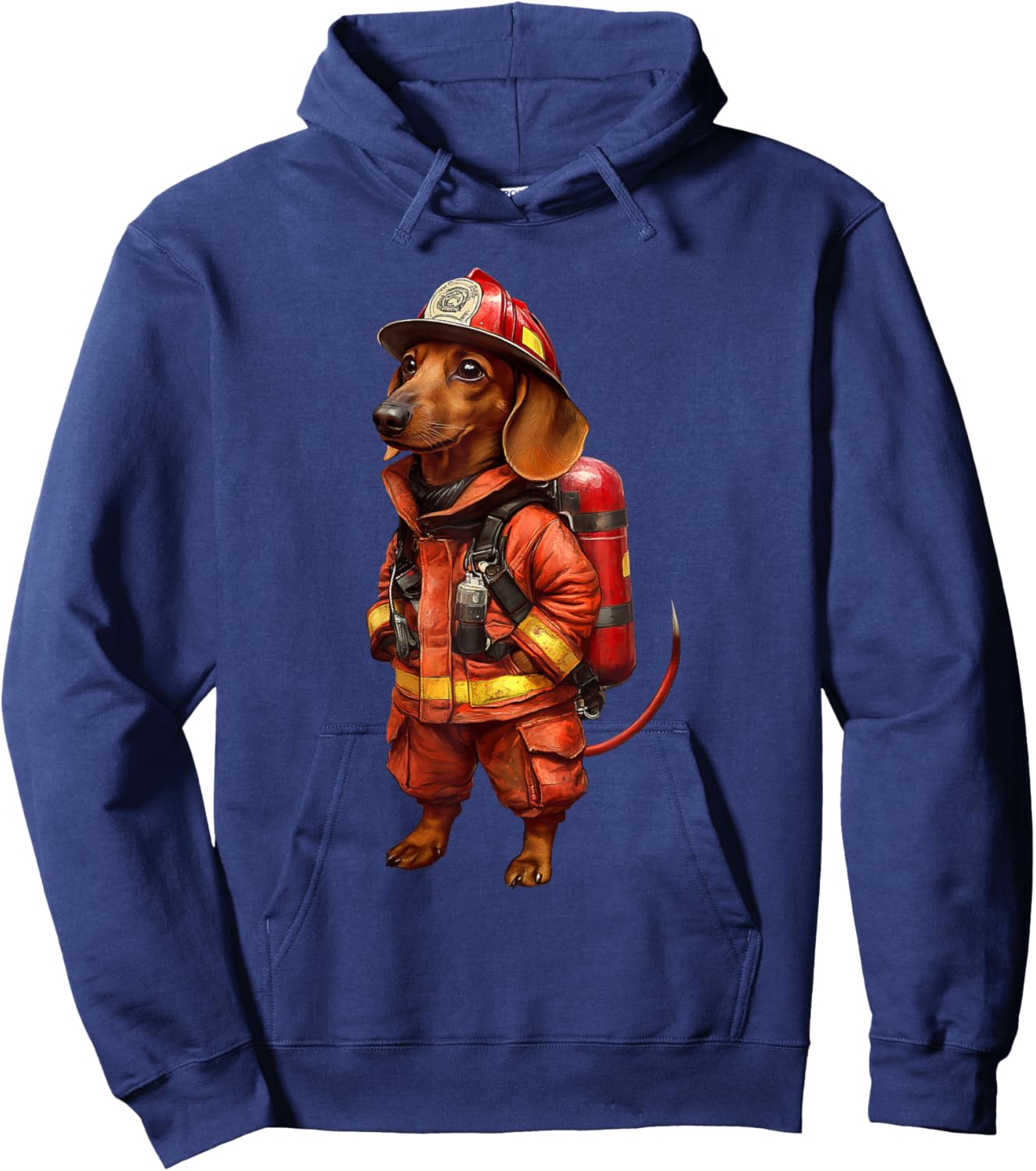 Dachshund Firefighter Hoodie - Hoodie | Navy