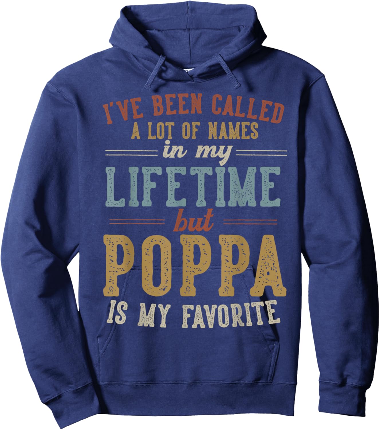 Poppa Is My Favorite Name - Father's Day Poppa Hoodie - Hoodie | Navy