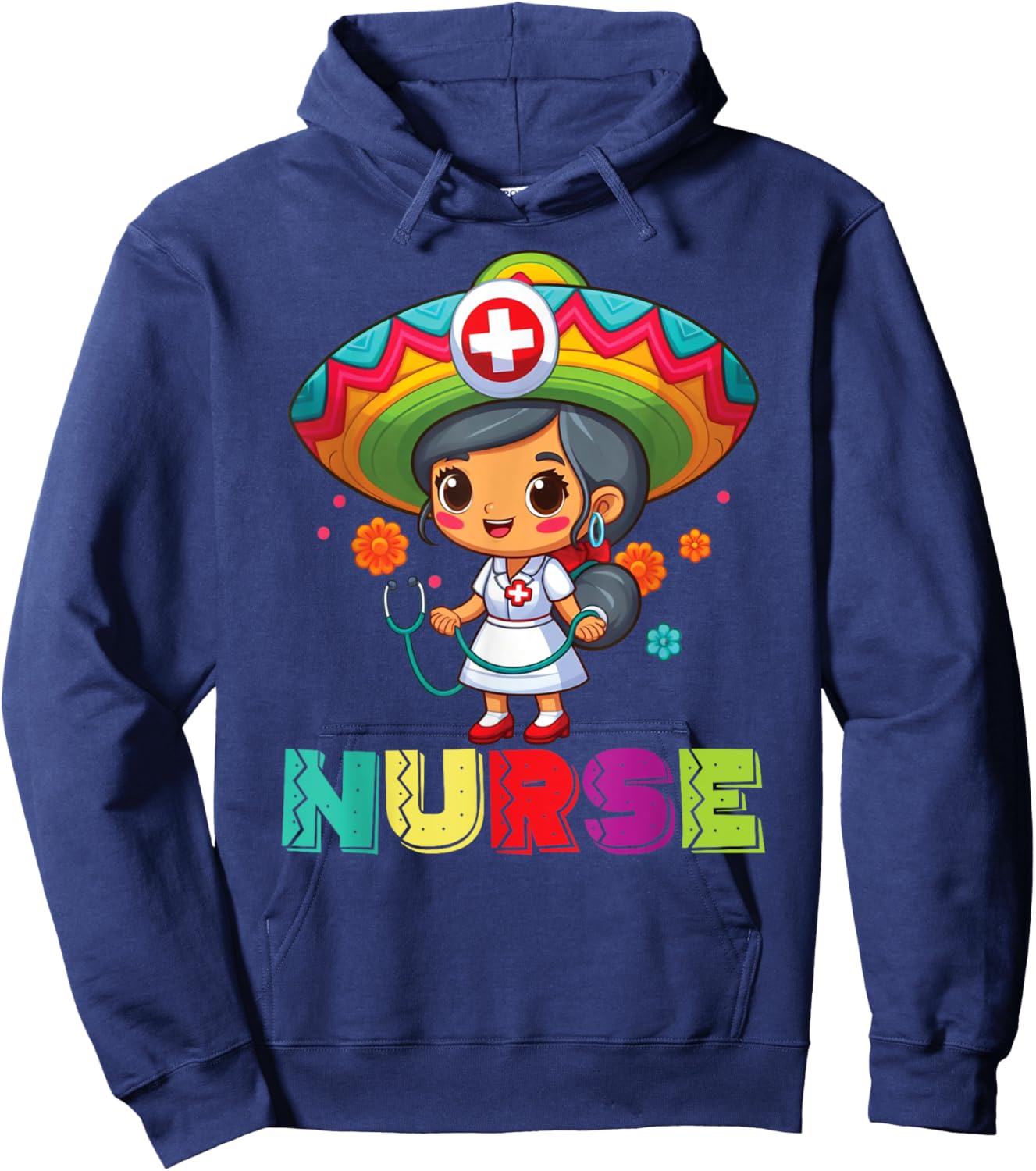 Mexican Nurse Cinco De Mayo Nurse Women Hoodie - Hoodie | Navy