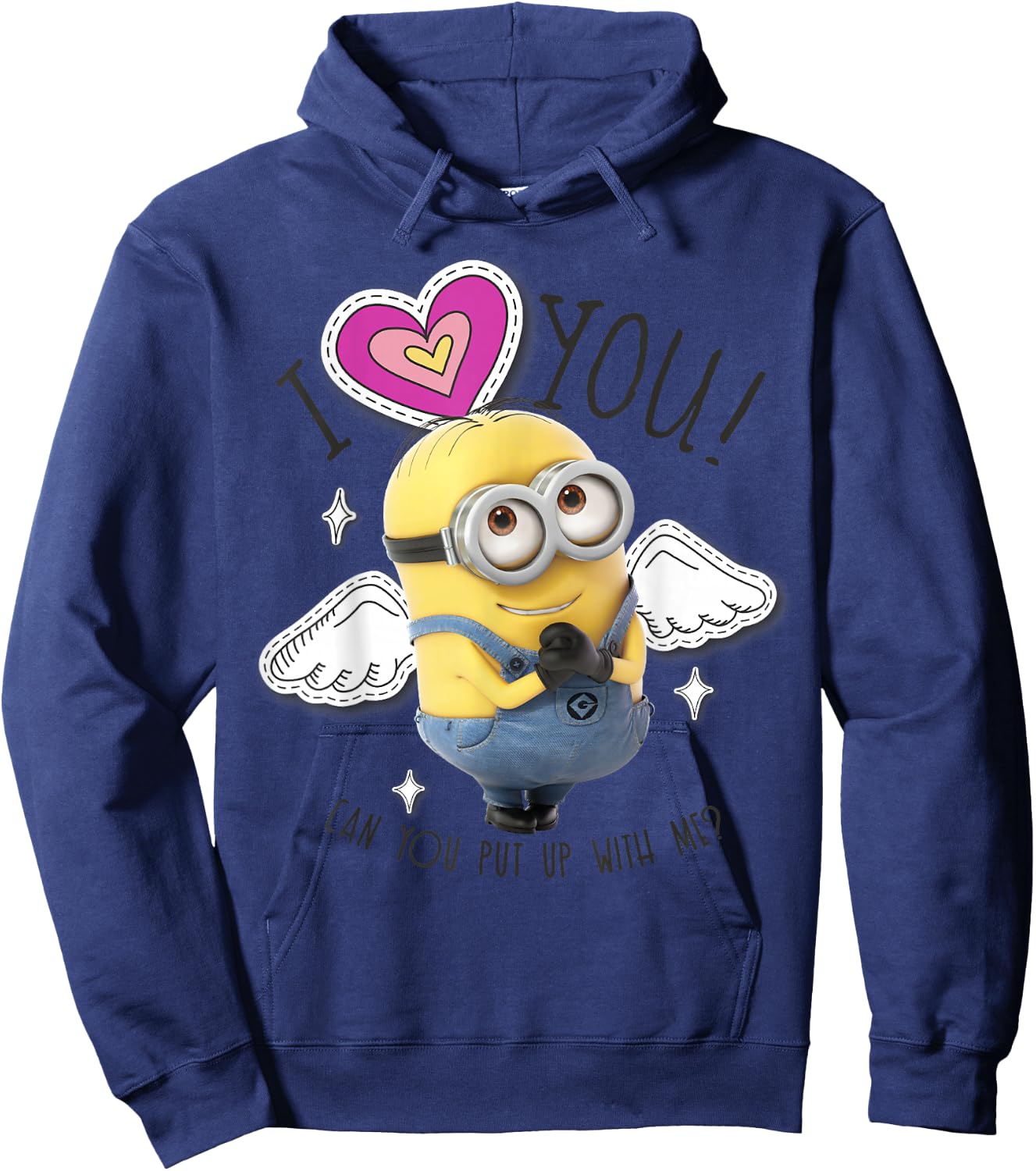 Despicable Me Minions I Love You Angel Wings Hoodie - Hoodie | Navy
