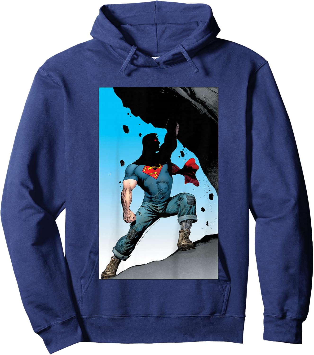 Kids DC Comics Superman Power Lift Comic Poster Hoodie - Hoodie | Navy